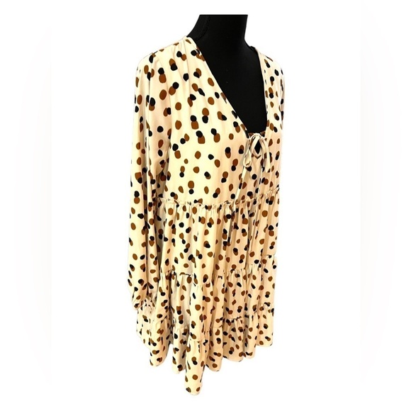 Altar'd State Polka Dot Dress Long Sleeve Medium - Picture 4 of 7